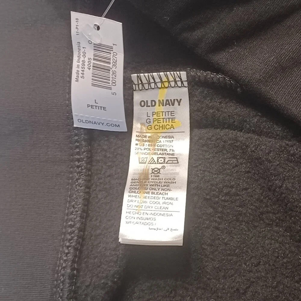 NEW Old Navy High Waisted Fleece Lined Black Stirrup Leggings - Picture 9 of 12